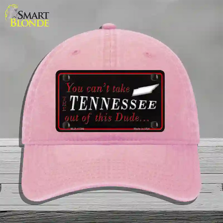 Tennessee Dude Novelty License Plate Hat Unconstructed Cotton / Pink