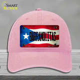 Barranquitas Puerto Rico Flag Novelty License Plate Hat Unconstructed Cotton / Pink