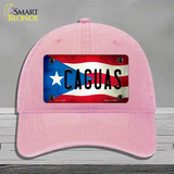 Caguas Puerto Rico Flag Novelty License Plate Hat Unconstructed Cotton / Pink