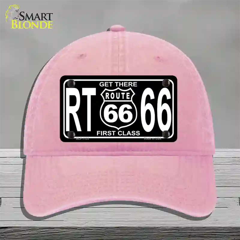 Get There 1st Class Novelty License Plate Hat Unconstructed Cotton / Pink