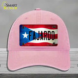 Fajardo Puerto Rico Flag Novelty License Plate Hat Unconstructed Cotton / Pink