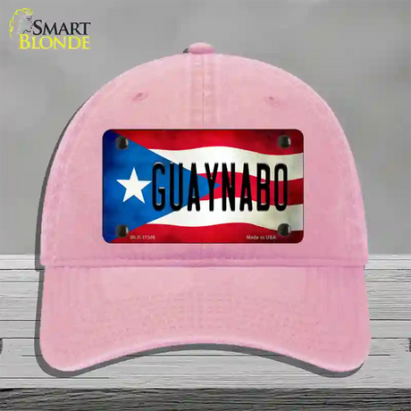 Guaynabo Puerto Rico Flag Novelty License Plate Hat Unconstructed Cotton / Pink