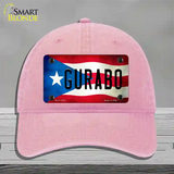 Gurabo Puerto Rico Flag Novelty License Plate Hat Unconstructed Cotton / Pink