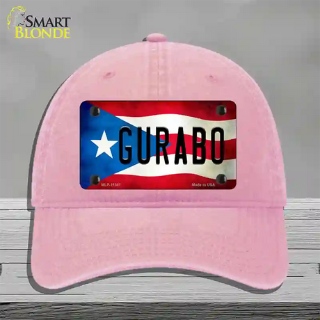 Gurabo Puerto Rico Flag Novelty License Plate Hat Unconstructed Cotton / Pink