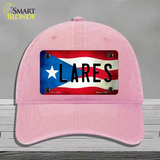 Lares Puerto Rico Flag Novelty License Plate Hat Unconstructed Cotton / Pink