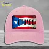 Utuado Puerto Rico Flag Novelty License Plate Hat Unconstructed Cotton / Pink