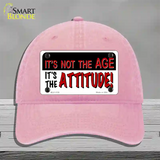 Not Age It Is Attitude Novelty License Plate Hat Unconstructed Cotton / Pink