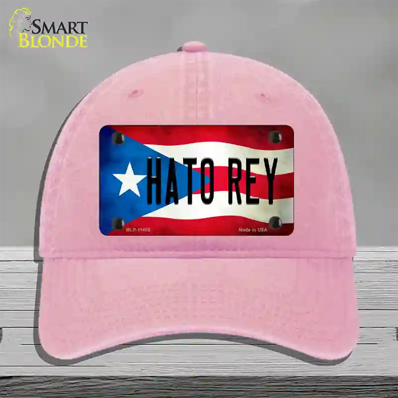 Hato Rey Puerto Rico Flag Novelty License Plate Hat Unconstructed Cotton / Pink