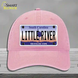 Little River South Carolina Novelty License Plate Hat Unconstructed Cotton / Pink