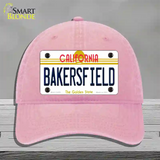 Bakersfield California Novelty License Plate Hat Unconstructed Cotton / Pink