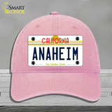 Anaheim California Novelty License Plate Hat Unconstructed Cotton / Pink