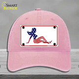 American Mud Flap Girl Novelty License Plate Hat Unconstructed Cotton / Pink