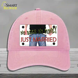 No Beer No Money Just Married Novelty License Plate Hat Unconstructed Cotton / Pink