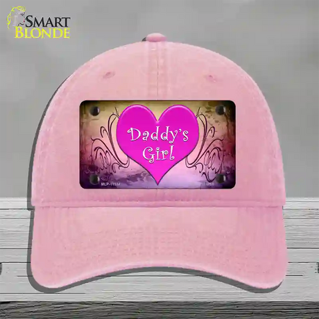 Daddys Girl Novelty License Plate Hat Unconstructed Cotton / Pink