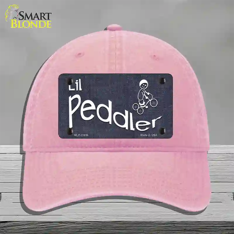 Lil Peddler Novelty License Plate Hat Unconstructed Cotton / Pink