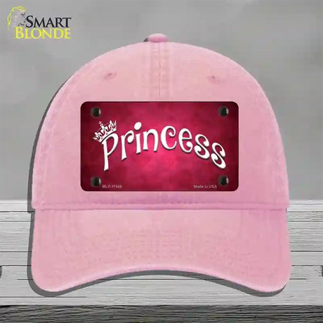 Princess Novelty License Plate Hat Unconstructed Cotton / Pink