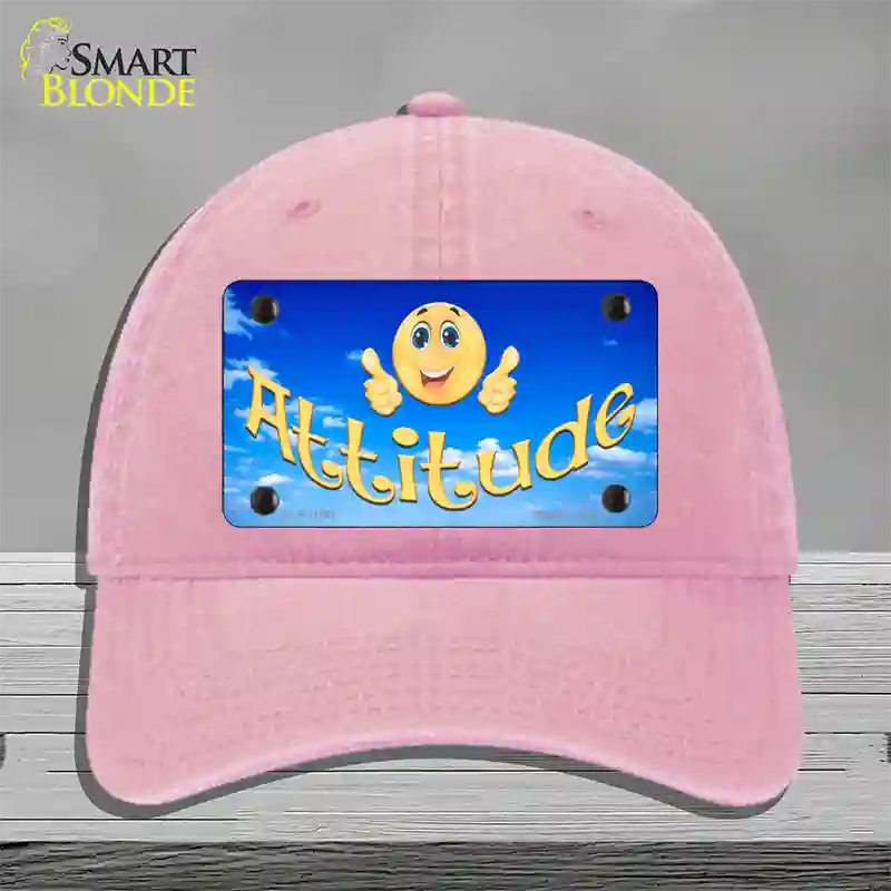 Attitude Novelty License Plate Hat Unconstructed Cotton / Pink