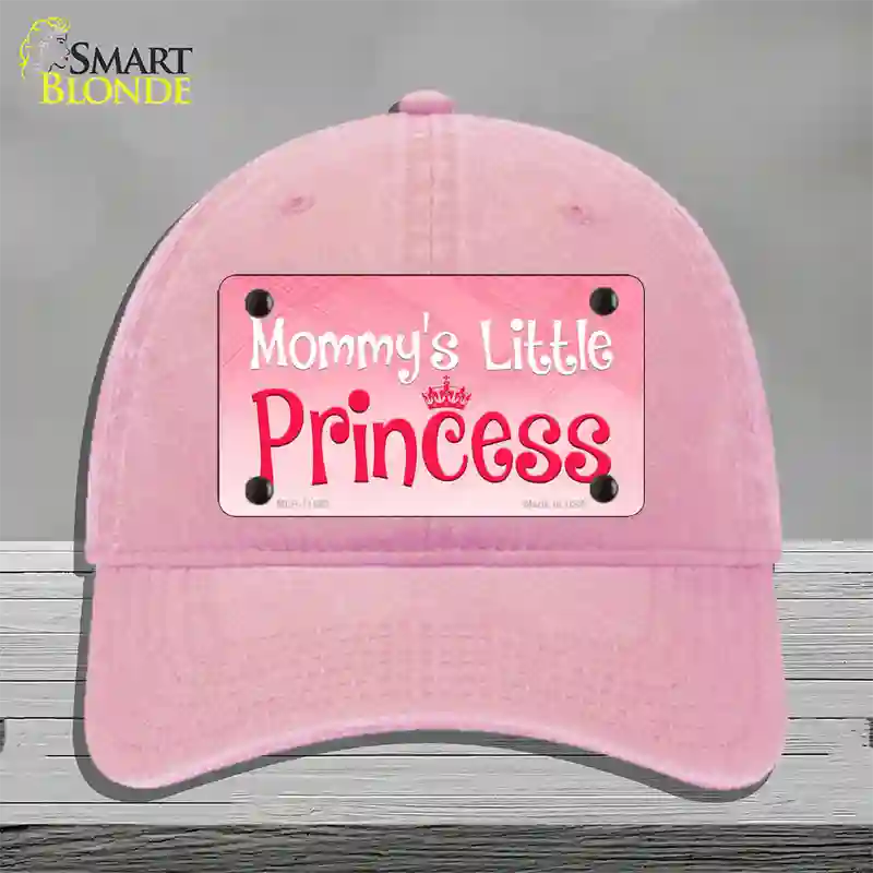 Mommys Little Princess Novelty License Plate Hat Unconstructed Cotton / Pink