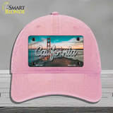 California Golden Gate Bridge State Novelty License Plate Hat Unconstructed Cotton / Pink