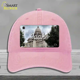 Idaho Capital Building State Novelty License Plate Hat Unconstructed Cotton / Pink