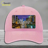 Illinois River City Lights State Novelty License Plate Hat Unconstructed Cotton / Pink