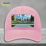 Indiana Sunny Park State Novelty License Plate Hat Unconstructed Cotton / Pink