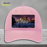 Iowa Bridge City Lights State Novelty License Plate Hat Unconstructed Cotton / Pink