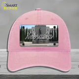 Nebraska Capital Building State Novelty License Plate Hat Unconstructed Cotton / Pink