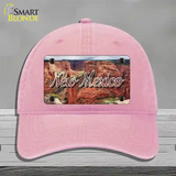 New Mexico Red Canyon State Novelty License Plate Hat Unconstructed Cotton / Pink