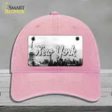 New York Statue of Liberty State Novelty License Plate Hat Unconstructed Cotton / Pink