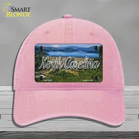 North Carolina Dam State Novelty License Plate Hat Unconstructed Cotton / Pink