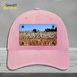 North Dakota Wheat Farm State Novelty License Plate Hat Unconstructed Cotton / Pink