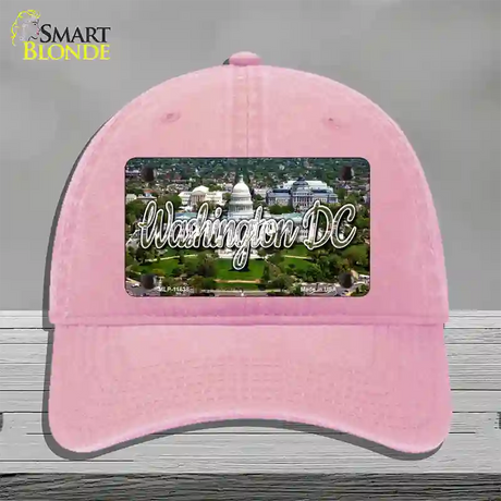 Washington DC White House State Novelty License Plate Hat Unconstructed Cotton / Pink