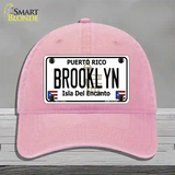 Brooklyn Puerto Rico Novelty License Plate Hat Unconstructed Cotton / Pink