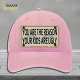 You Are The Reason Novelty License Plate Hat Unconstructed Cotton / Pink