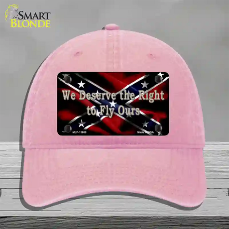 We Deserve The Right Novelty License Plate Hat Unconstructed Cotton / Pink