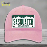 Sasquatch Colorado Novelty License Plate Hat Unconstructed Cotton / Pink