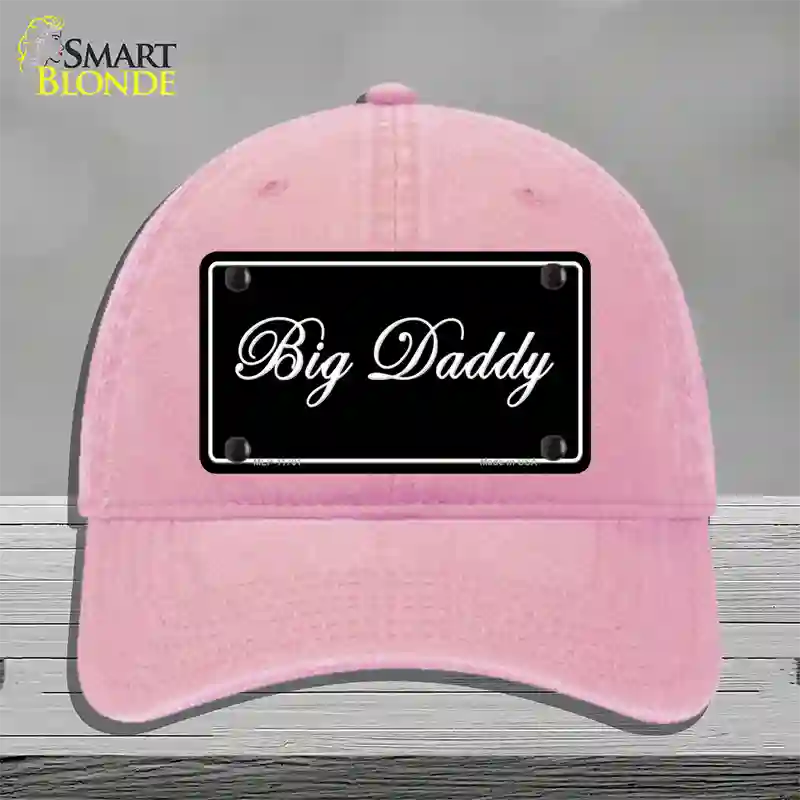 Big Daddy Novelty License Plate Hat Unconstructed Cotton / Pink