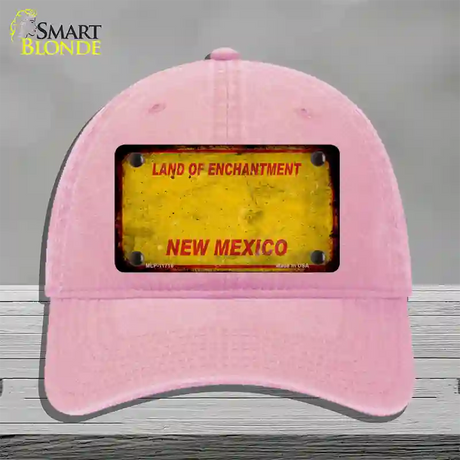 New Mexico Rusty Blank Novelty License Plate Hat Unconstructed Cotton / Pink