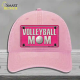 Volleyball Mom Novelty License Plate Hat Unconstructed Cotton / Pink