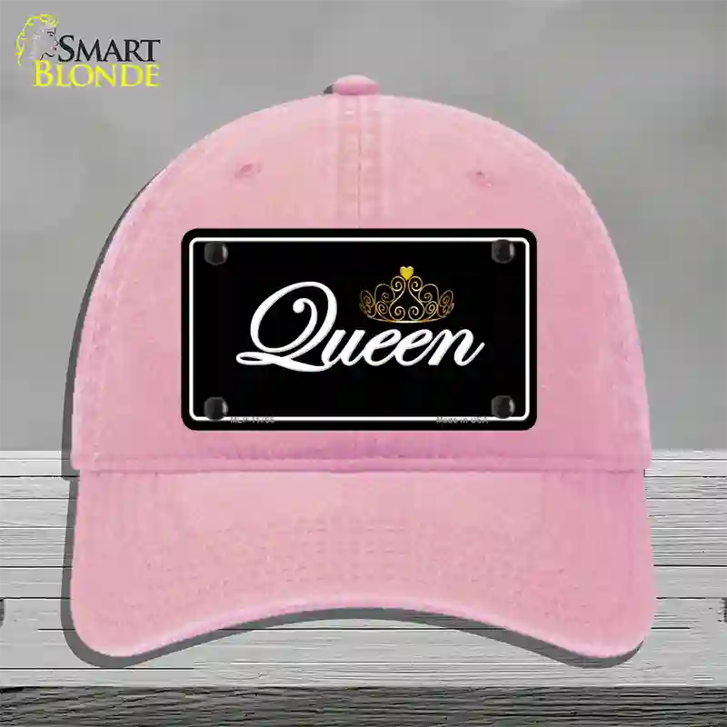 Queen Novelty License Plate Hat Unconstructed Cotton / Pink