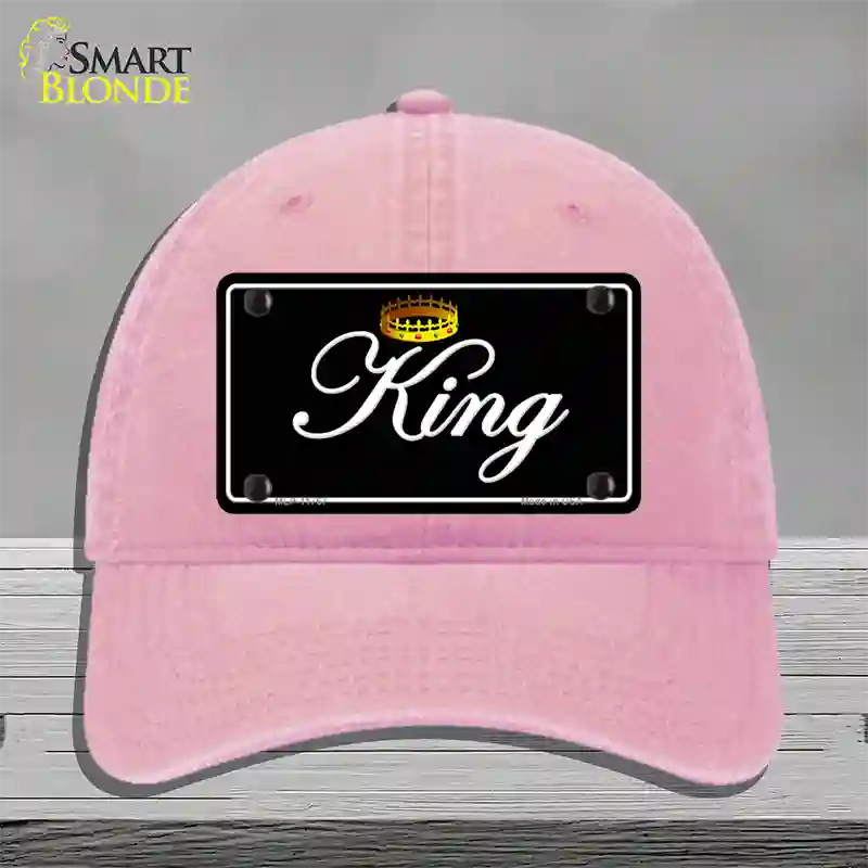 King Novelty License Plate Hat Unconstructed Cotton / Pink