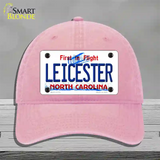 Leicester North Carolina State Novelty License Plate Hat Unconstructed Cotton / Pink