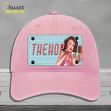 The Hop Vintage Pinup Novelty License Plate Hat Unconstructed Cotton / Pink