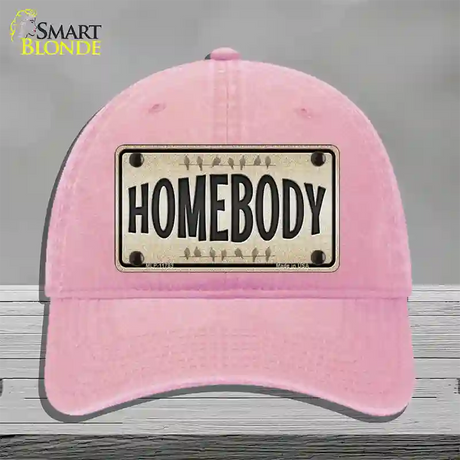 Homebody Novelty License Plate Hat Unconstructed Cotton / Pink