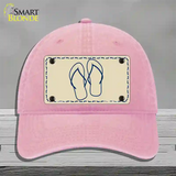 Flip Flops Novelty License Plate Hat Unconstructed Cotton / Pink