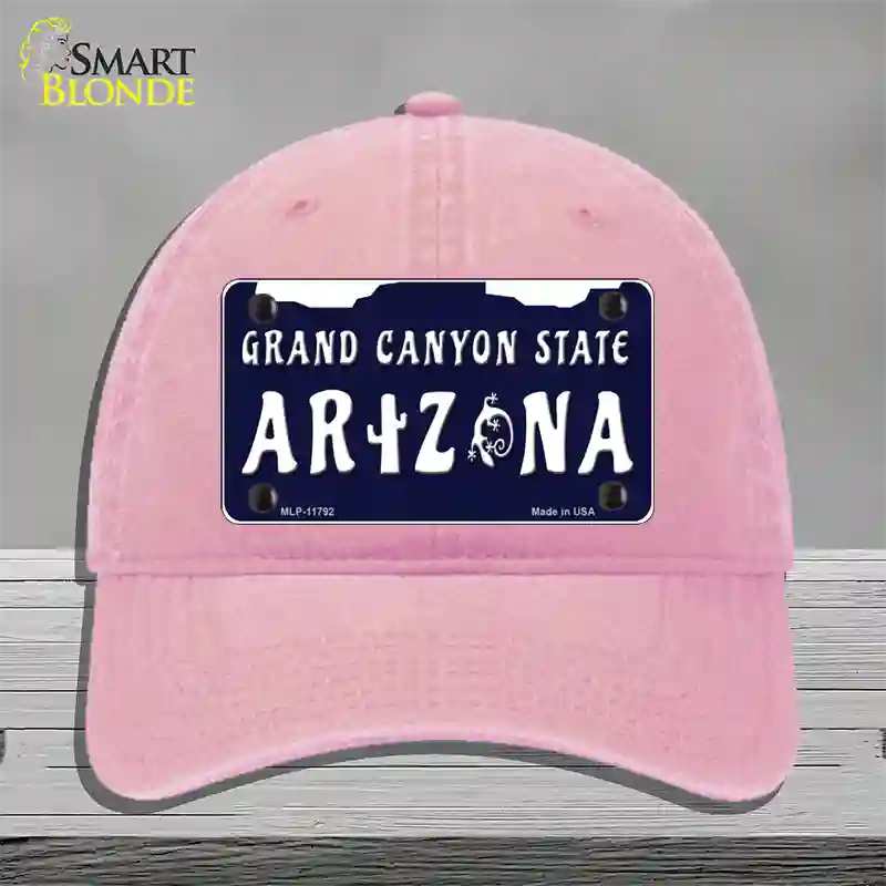 Arizona Grand Canyon State Novelty License Plate Hat Unconstructed Cotton / Pink