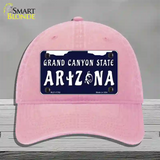 Arizona Grand Canyon State Novelty License Plate Hat Unconstructed Cotton / Pink