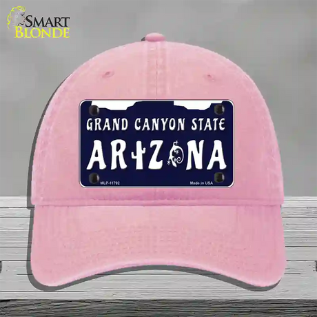 Arizona Grand Canyon State Novelty License Plate Hat Unconstructed Cotton / Pink