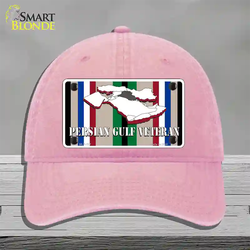 Persian Gulf Veteran Novelty License Plate Hat Unconstructed Cotton / Pink